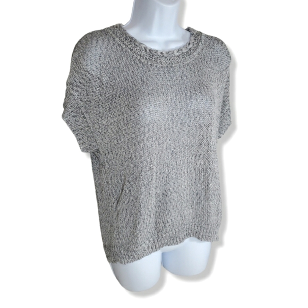Cable and Gauge Knit Sweater Top
